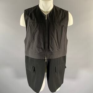 SISE Size S Black Wool Convertible Vest